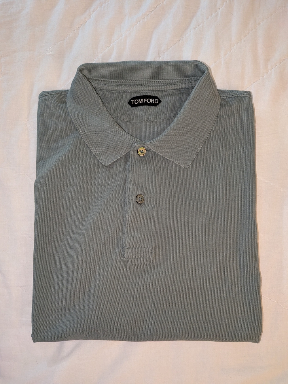 Tom Ford Men’s Polo Shirt in Sage Green